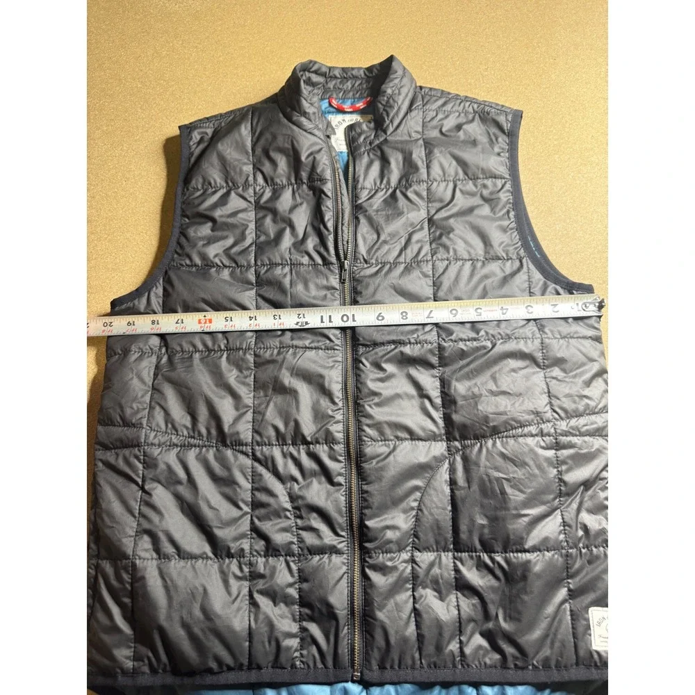 Iron and Resin Freedom Riders Quilted Vest Gray Puffer Full Zip Mens Medium